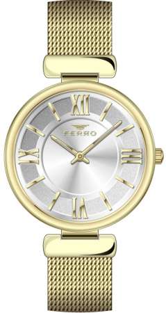 Ferro Sarı Hasır Kordon Kadın Kol Saati F21155C-B F21155C-B - FERRO