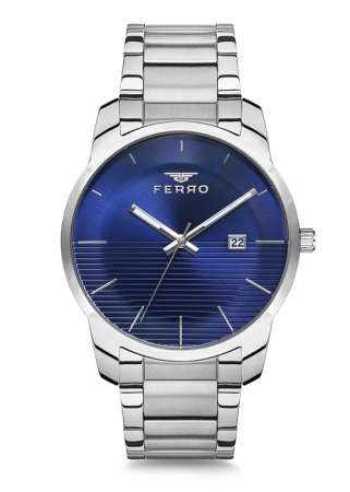 Ferro Gümüş Çelik Kordon Erkek Kol Saati F81883A-898-A2 F81883A-898-A2 - FERRO