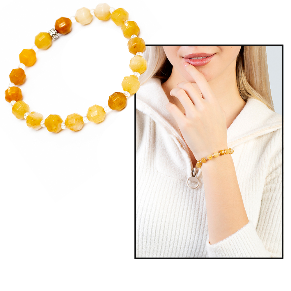 Faset Kesim Akik Doğaltaş Kadın Bileklik - 1