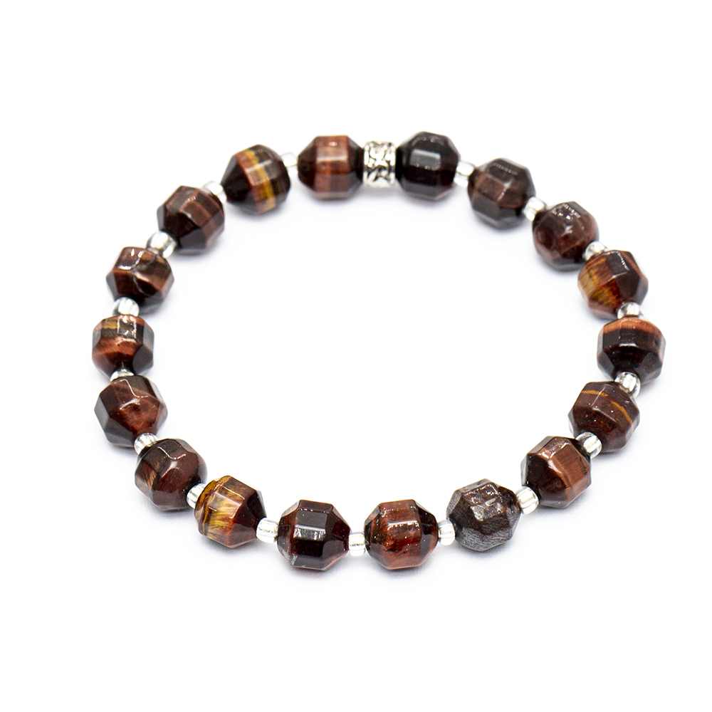 Faset Kesim Kaplan Gözü Doğaltaş Kadın Bileklik - 4