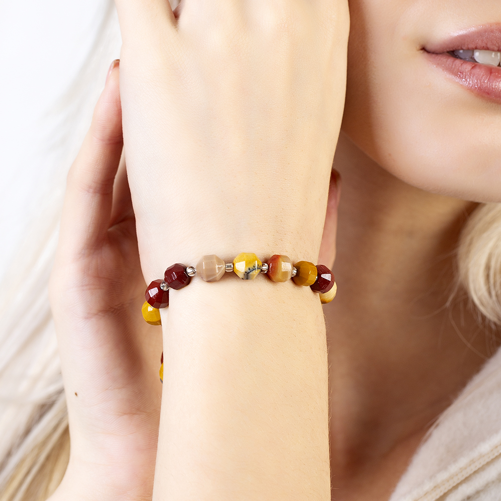 Faset Kesim Mokait Doğaltaş Kadın Bileklik - 2