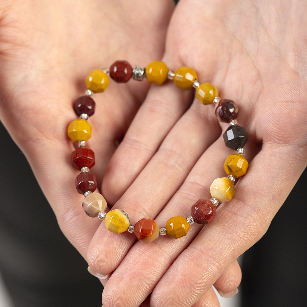 Faset Kesim Mokait Doğaltaş Kadın Bileklik - 5