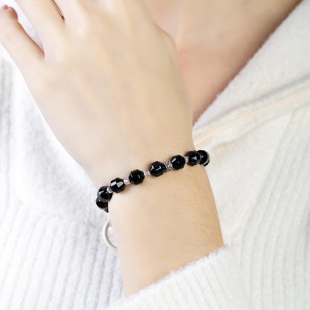 Faset Kesim Oniks Doğaltaş Kadın Bileklik - 3