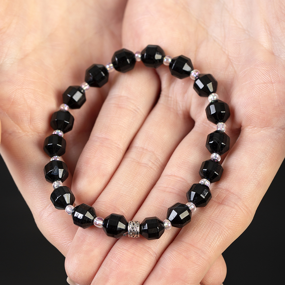 Faset Kesim Oniks Doğaltaş Kadın Bileklik - 5