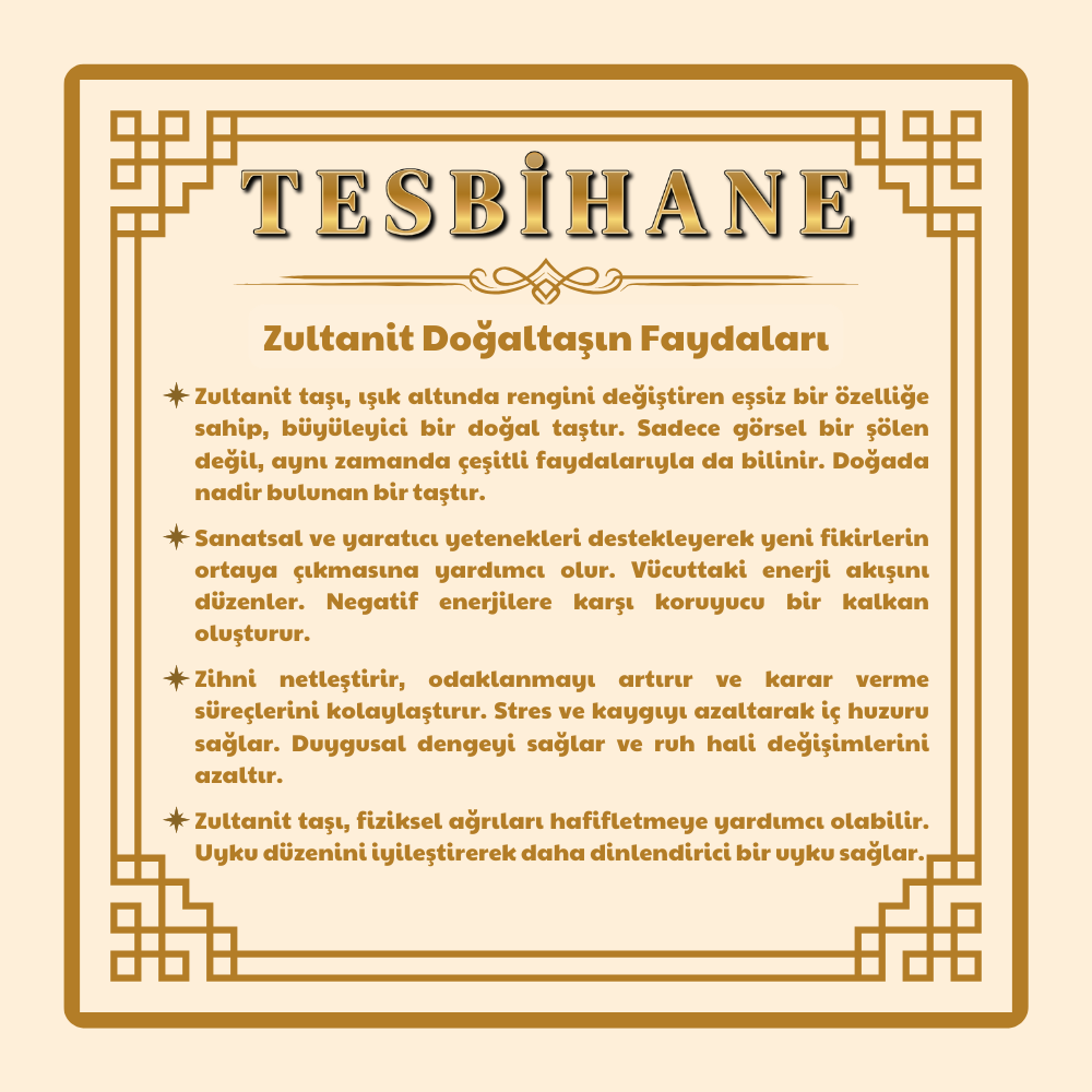 Faset Kesim Zultanit Taşlı Kenarları Kalem İşçilikli 925 Ayar Gümüş Erkek Yüzük - 5
