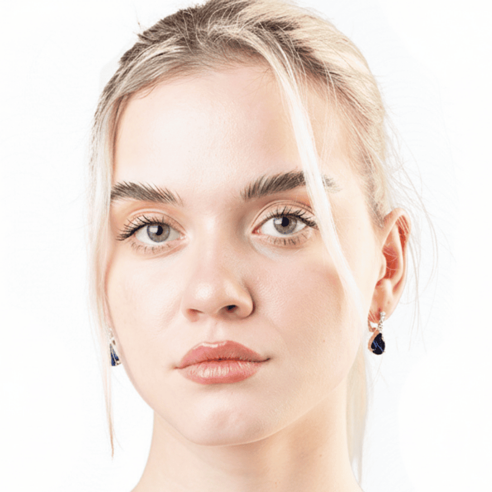 Faset Gece Mavi Zirkon Taşlı Damla Tasarım 925 Ayar Gümüş Kadın Küpe - 9