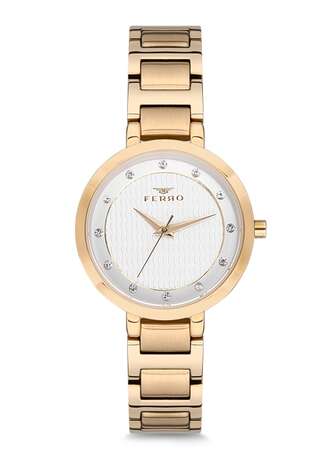 Ferro Sarı Çelik Kordon Kadın Kol Saati F81969A-900-B F81969A-900-B - FERRO