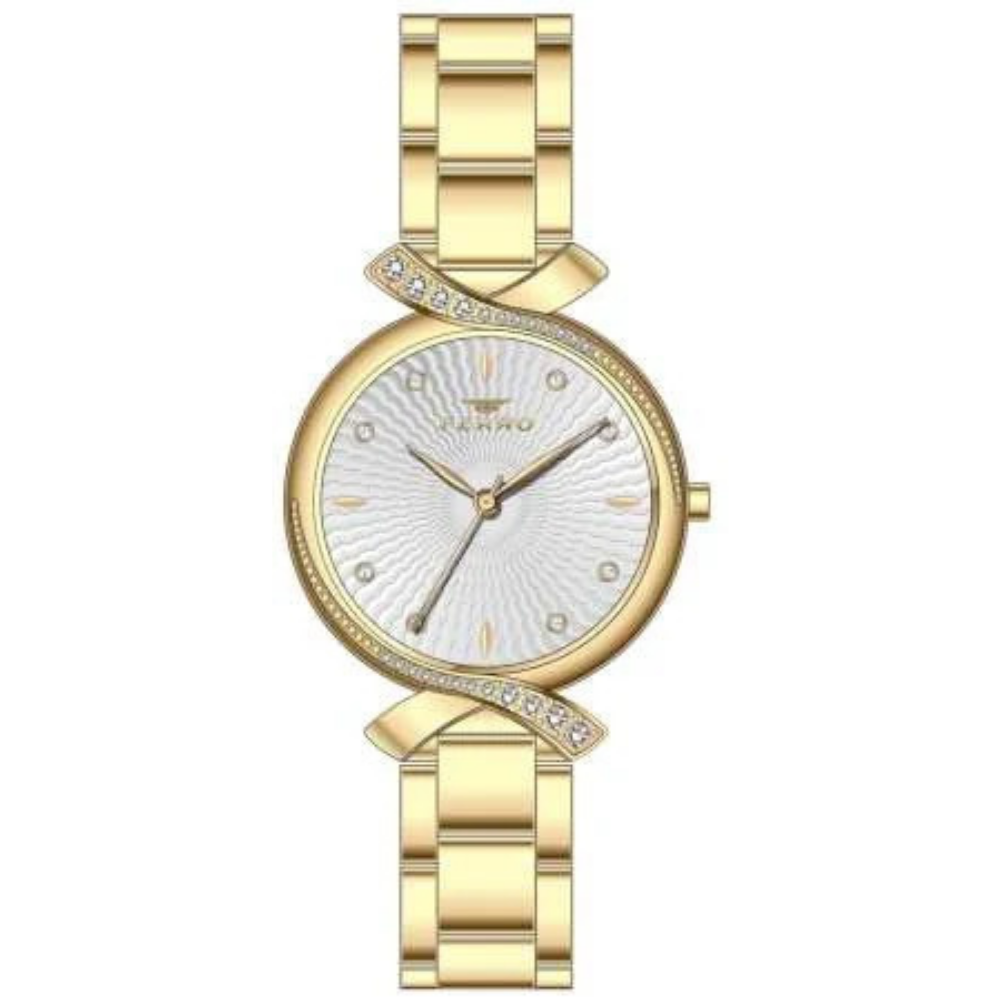 Ferro Altın Renk Çelik Kordonlu Kadın Kol Saati TH-FL21254A-B - 1