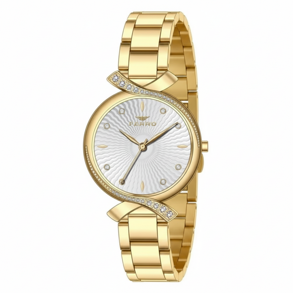 Ferro Altın Renk Çelik Kordonlu Kadın Kol Saati TH-FL21254A-B - 2