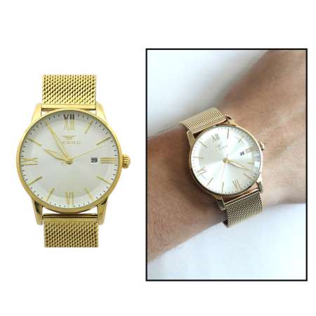 Ferro Altın Renk Hasır Kordonlu Erkek Kol SaatiTH-F11182C-B - Tesbihane