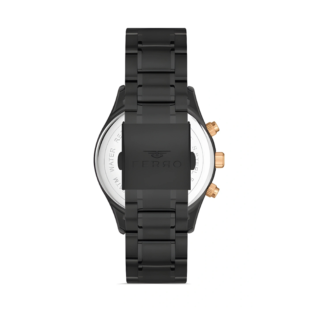 Ferro Gri Çelik Kordon Erkek Kol Saati Fonksiyonları Aktif 3 ATM Su Geçirmez TH-FM31320A-V3 - 2