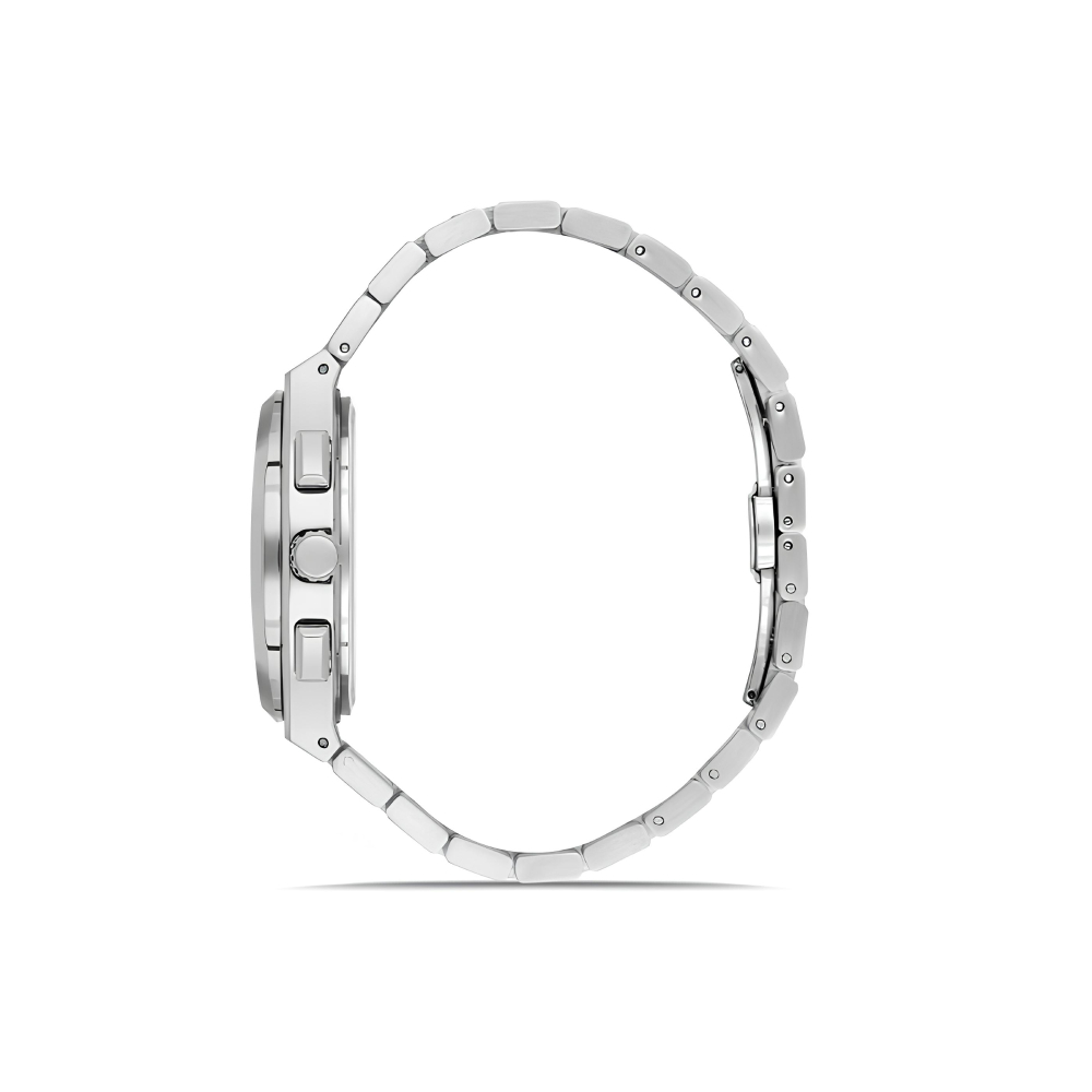 Ferro Gümüş Renk Çelik Kordon Erkek Kol Saati Fonksiyonlar Aktif 3 ATM Su Geçirmez FM43027A-A3 - 2