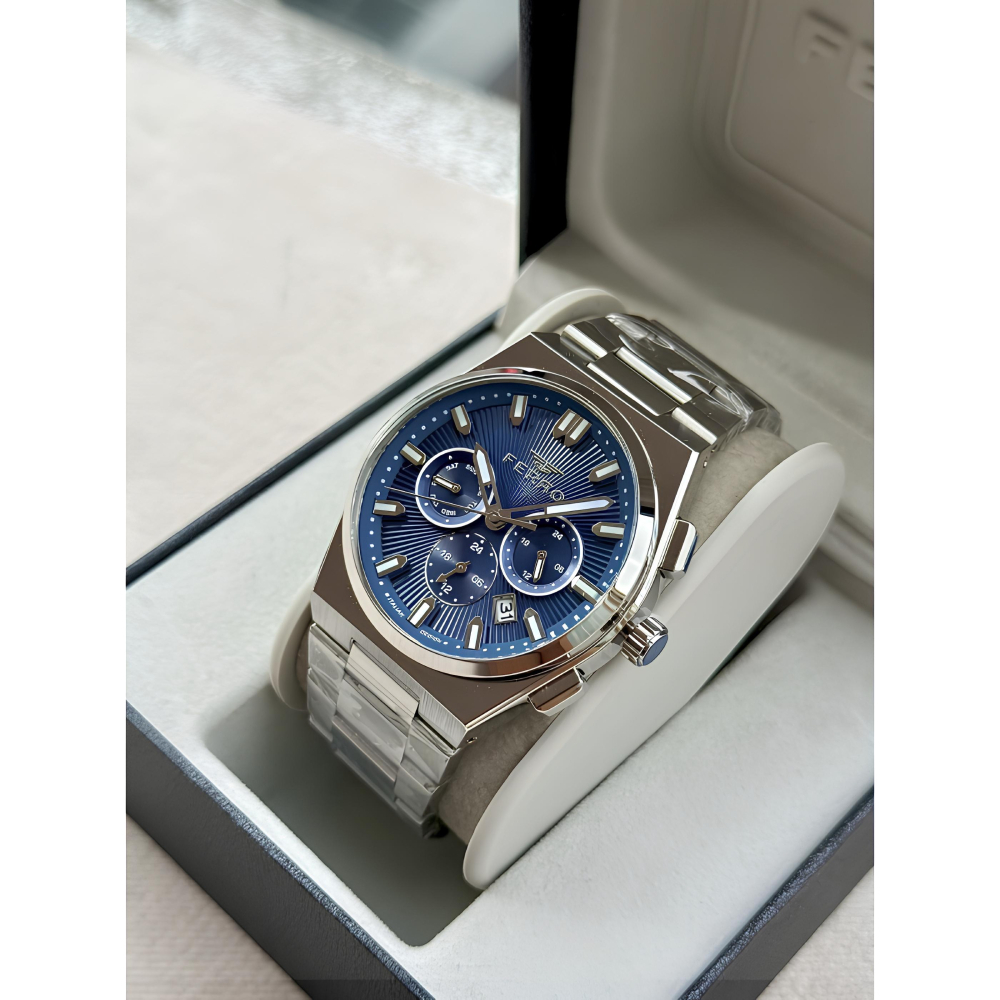 Ferro Gümüş Renk Çelik Kordon Erkek Kol Saati Fonksiyonlar Aktif 3 ATM Su Geçirmez FM43027A-A3 - 3