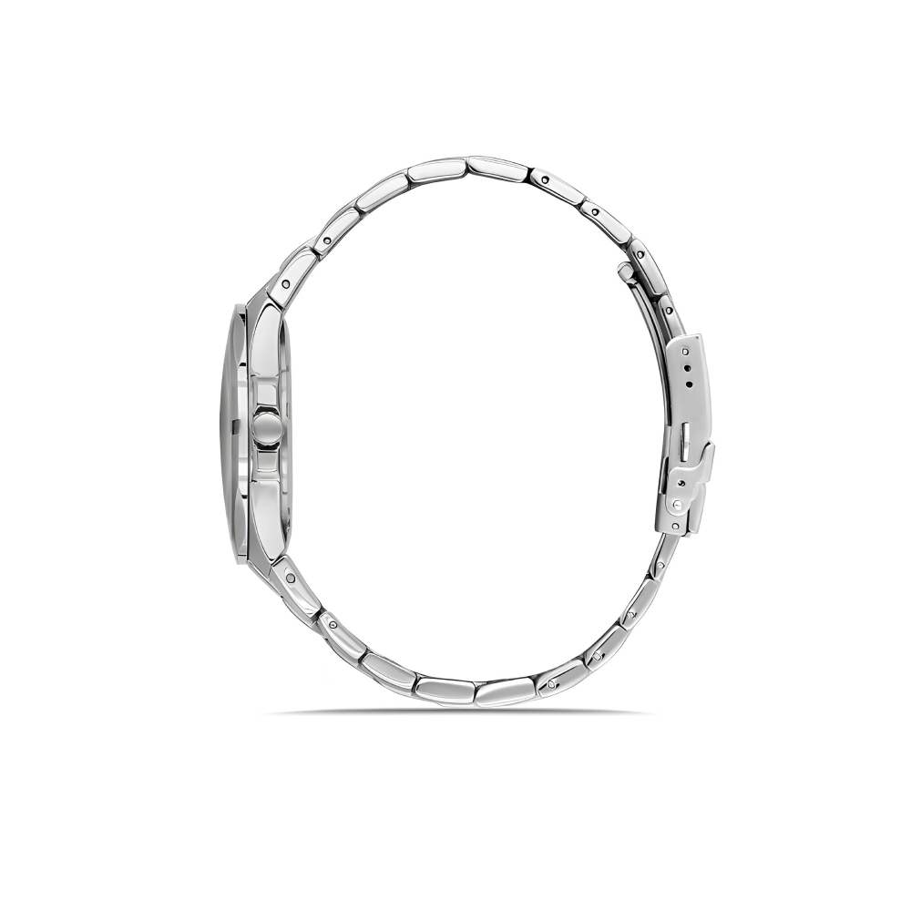 Ferro Gümüş Renk Çelik Kordon Erkek Kol Saati Fonksiyonlar Aktif 3 ATM Su Geçirmez TH-FM40143A-A4 - 2