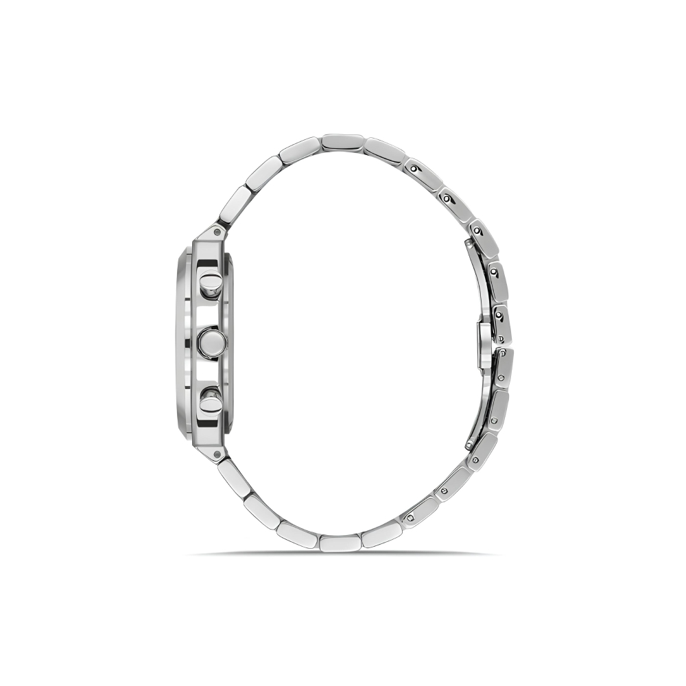 Ferro Gümüş Renk Çelik Kordon Erkek Kol Saati Fonksiyonlar Aktif 3 ATM Su Geçirmez TH-FM43022A-A15 - 2