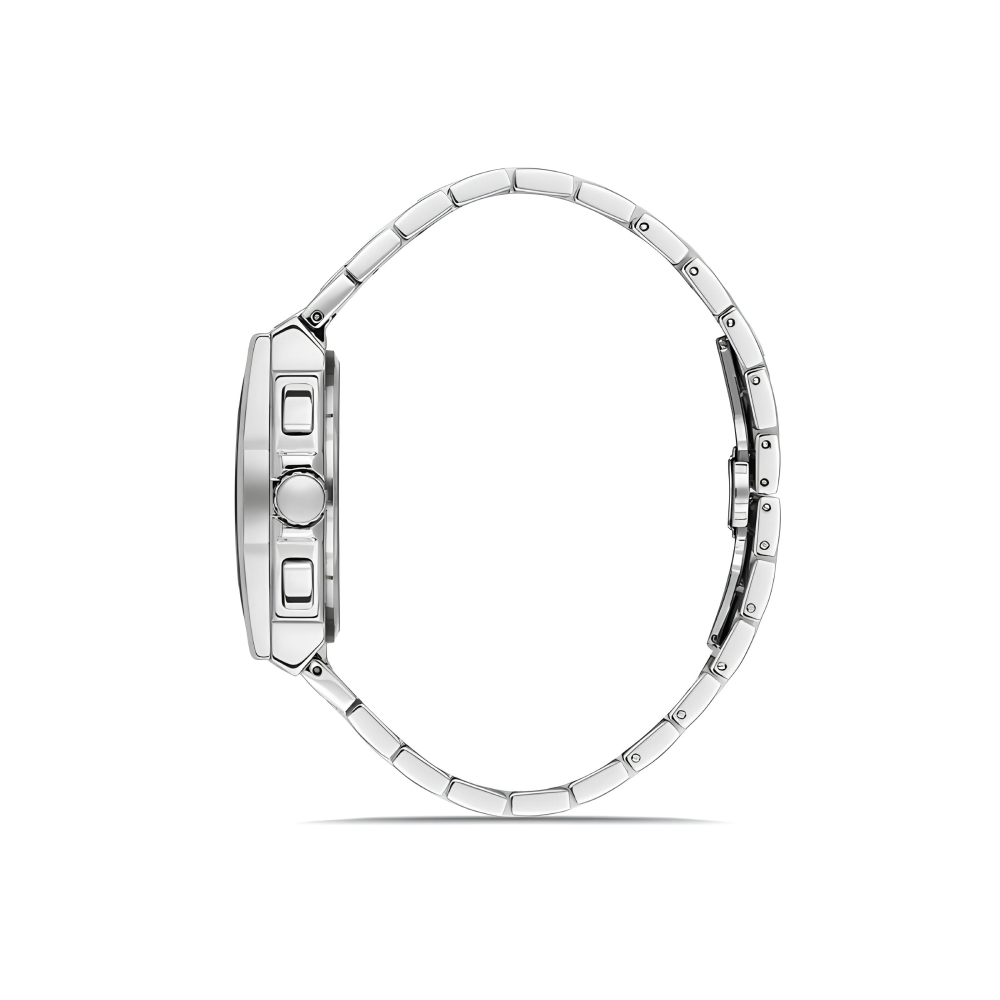 Ferro Gümüş Renk Çelik Kordon Erkek Kol Saati Fonksiyonlar Aktif 3 ATM Su Geçirmez TH-FM43023AWT-A4 - 2