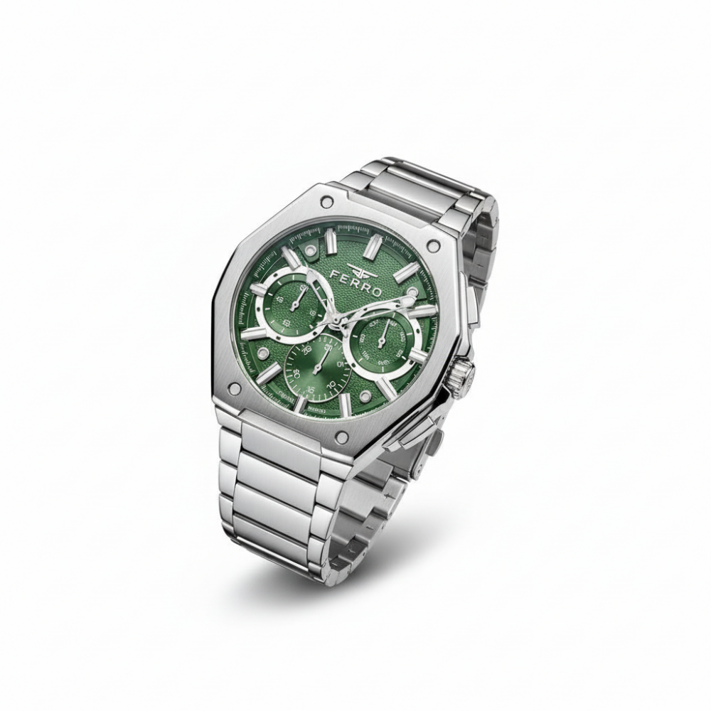 Ferro Gümüş Renk Çelik Kordon Erkek Kol Saati Fonksiyonlar Aktif 3 ATM Su Geçirmez TH-FM43023AWT-A6 - 3