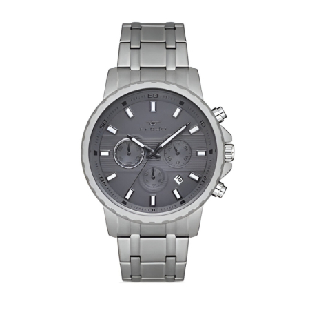 Ferro Gümüş Renk Çelik Kordon Erkek Kol Saati Fonksiyonları Aktif 3 ATM Su Geçirmez TH-FM11167AWT-U - Tesbihane