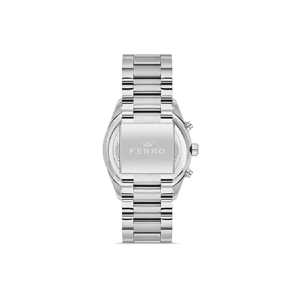 Ferro Gümüş Renk Çelik Kordon Erkek Kol Saati Fonksiyonları Aktif 3 ATM Su Geçirmez TH-FM11388A-J6 - 2