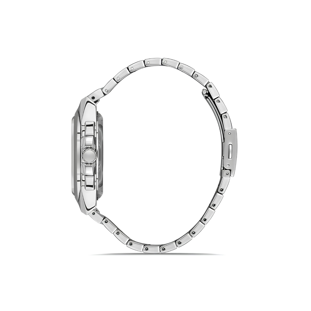 Ferro Gümüş Renk Çelik Kordon Erkek Kol Saati Fonksiyonları Aktif 3 ATM Su Geçirmez TH-FM11505A-A15 - 2