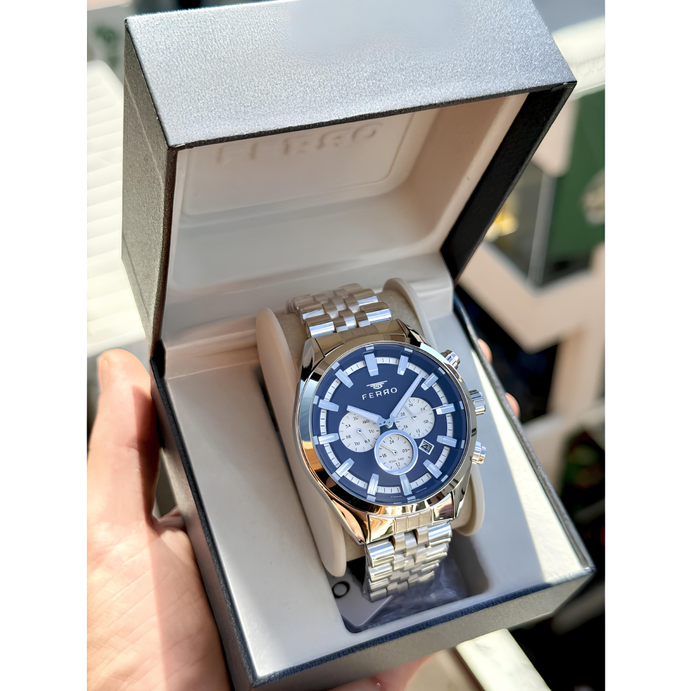 Ferro Gümüş Renk Çelik Kordon Erkek Kol Saati Fonksiyonları Aktif 3 ATM Su Geçirmez TH-FM11507A-A3 - 5