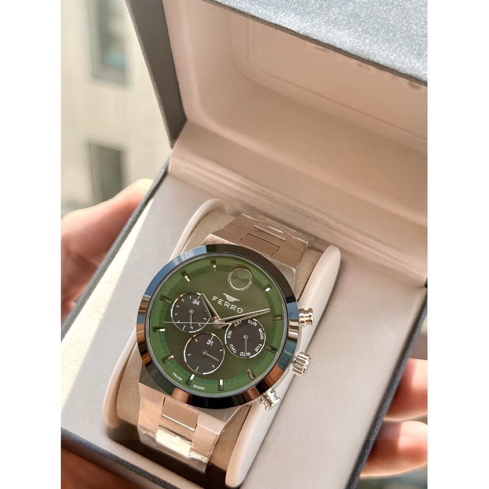 Ferro Gümüş Renk Çelik Kordon Erkek Kol Saati Fonksiyonları Aktif 3 ATM Su Geçirmez TH-FM11568AWT-J6 - 5