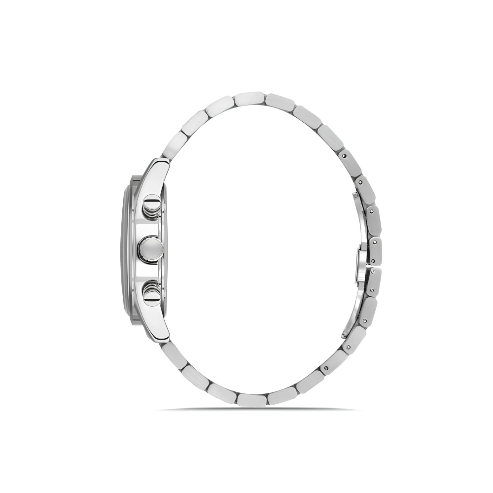 Ferro Gümüş Renk Çelik Kordon Erkek Kol Saati Fonksiyonları Aktif 3 ATM Su Geçirmez TH-FM11588AWT-A3 - 2