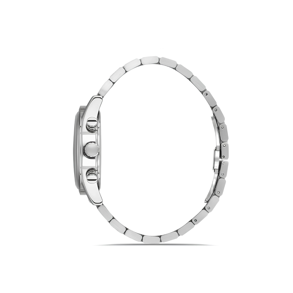 Ferro Gümüş Renk Çelik Kordon Erkek Kol Saati Fonksiyonları Aktif 3 ATM Su Geçirmez TH-FM11588AWT-A6 - 2