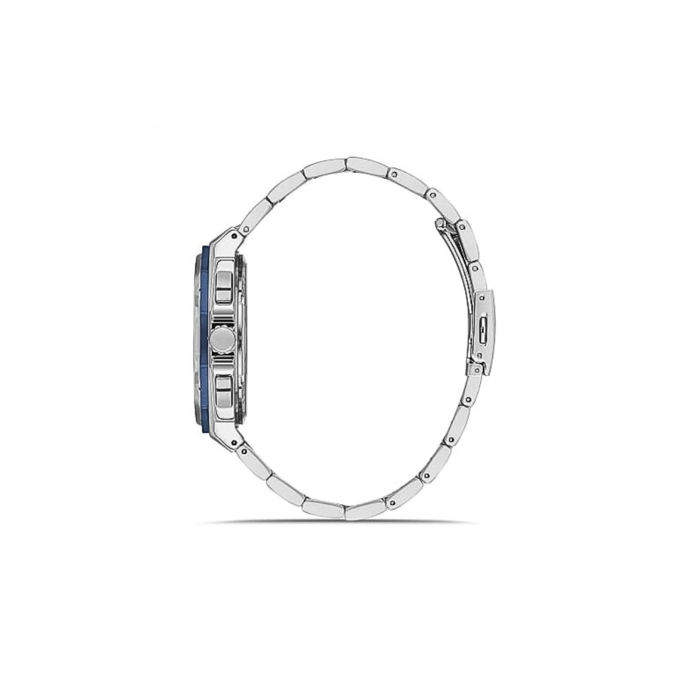 Ferro Gümüş Renk Çelik Kordon Erkek Kol Saati Fonksiyonları Aktif 3 ATM Su Geçirmez TH-FM11590AWT-L3 - 2