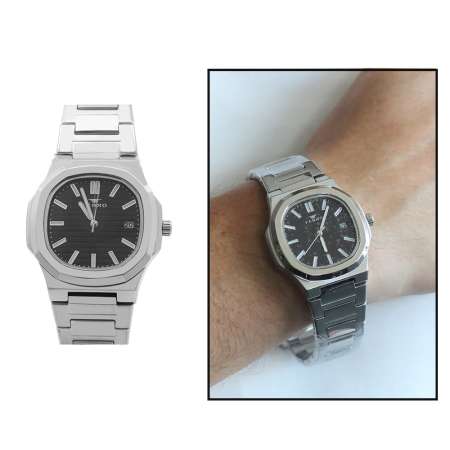 Ferro Gümüş Renk Çelik Kordonlu Erkek Kol Saati TH-F40095A-A2 - Tesbihane