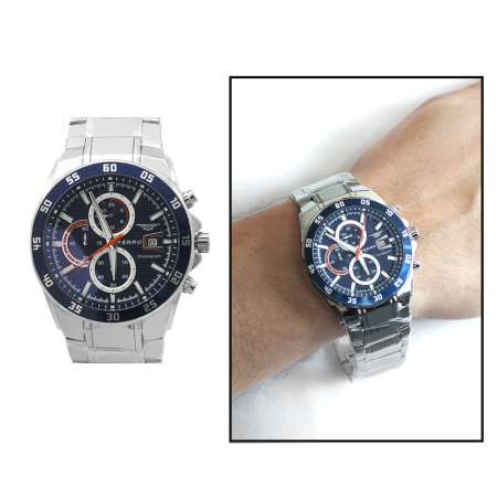 Ferro Gümüş Renk Çelik Kordonlu Erkek Kol Saati TH-FM31216A-A3 - Tesbihane