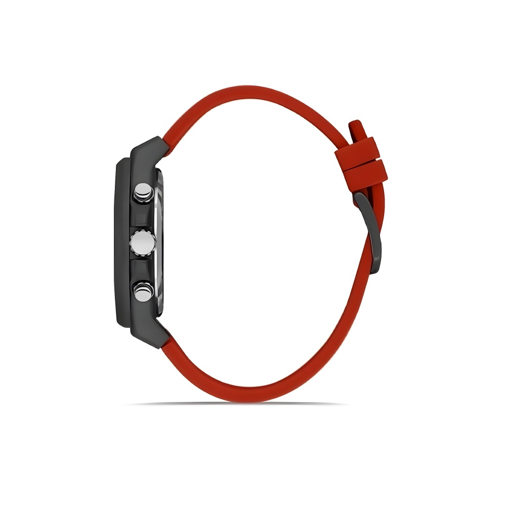 Ferro Kırmızı Silikon Kordon Erkek Kol Saati Fonksiyonları Aktif 3 ATM Su Geçirmez TH-FM31348DWT-ZK - 3