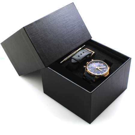 Ferro Lacivert Renk Değiştirilebilir Kordonlu Erkek Kol Saati TH-FM110047A-T - Tesbihane