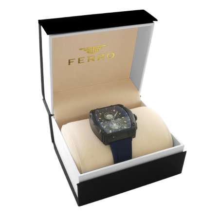 Ferro Lacivert Renk Silikon Kordunlu Erkek Kol Saati TH-FM31351DWT-ZA2 - Tesbihane