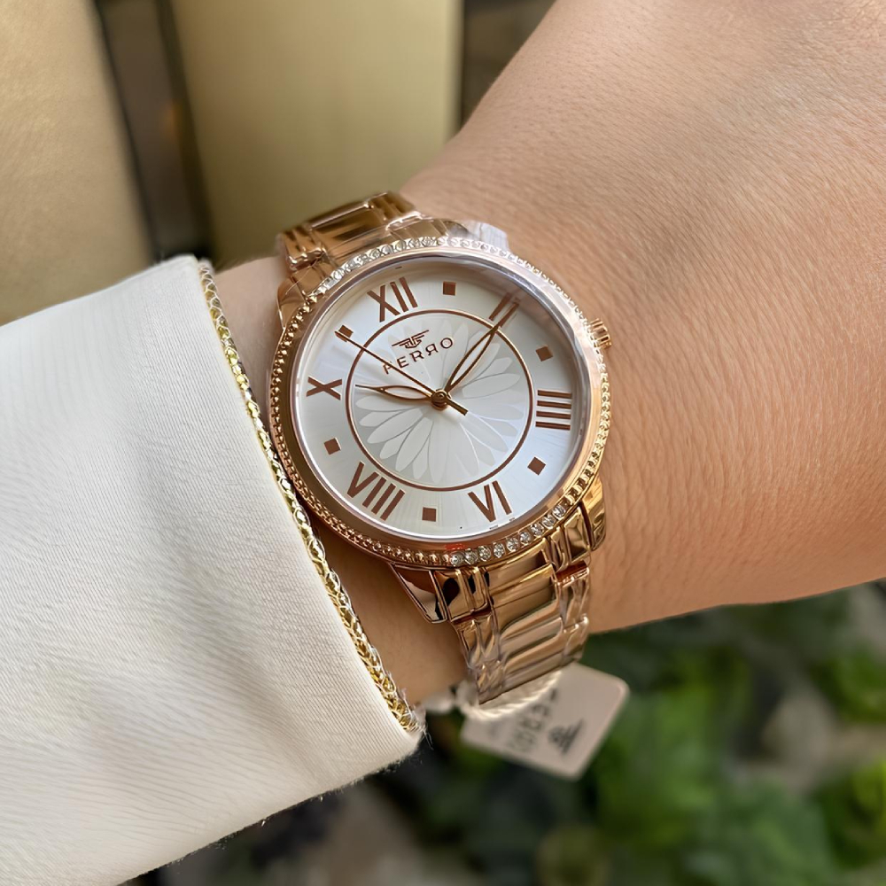 Ferro Rose Çelik Kordon Kadın Kol Saati 3 ATM Su Geçirmez TH-F21925A-C - 4