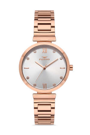 Ferro Rose Çelik Kordon Kadın Kol Saati Su Geçirmez TH-FL21241A-C - Tesbihane