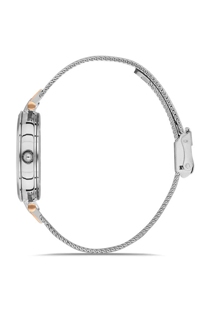 Ferro Rose Gümüş Renk Çelik Hasır Kordon Kadın Kol Saati Su Geçirmez TH-FL21318C-E - 3