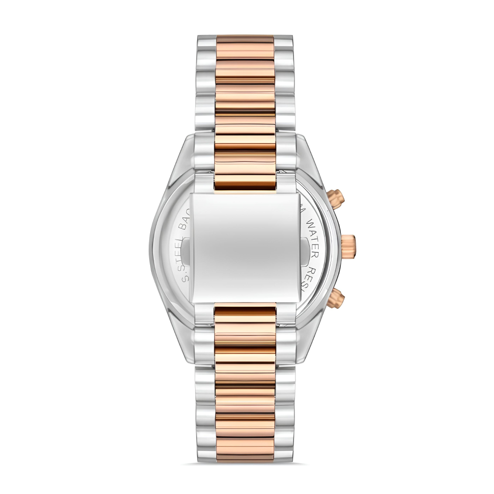 Ferro Rose Gümüş Çelik Kordon Erkek Kol Saati Fonksiyonları Aktif 3 ATM Su Geçirmez TH-FM31289A-E3 - 2