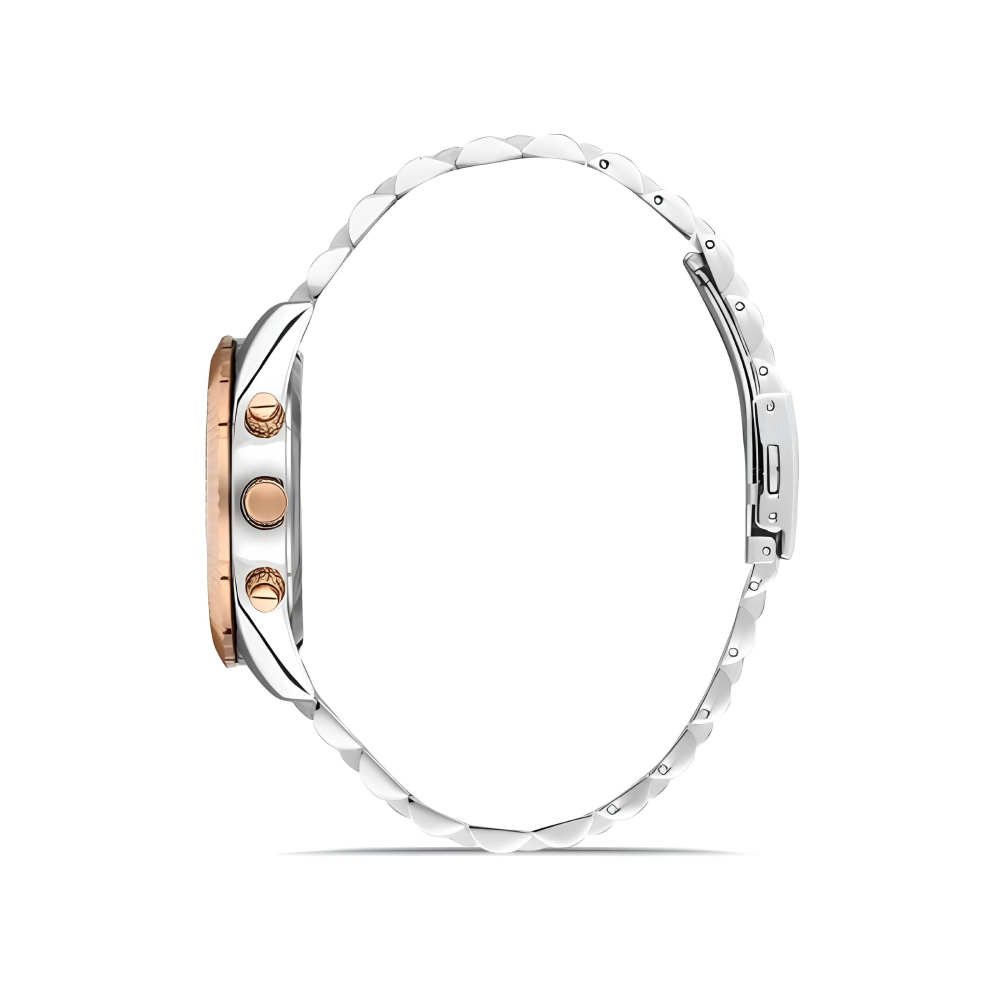 Ferro Rose Gümüş Çelik Kordon Erkek Kol Saati Fonksiyonları Aktif 3 ATM Su Geçirmez TH-FM31289A-E3 - 3