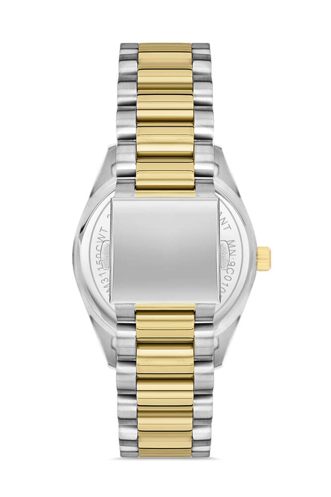 Ferro Altın Gümüş Renk Çelik Kordon Erkek Kol Saati 3 ATM Su Geçirmez TH-F11288AWT-D2 - 2