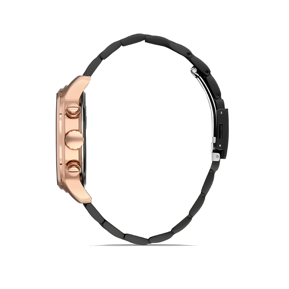 Ferro Siyah Çelik Kordon Erkek Kol Saati Tüm Fonksiyonlar Aktif 3 ATM Su Geçirmez TH-FM31916A-R - 3