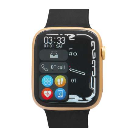 Ferro Siyah Altın Renk Silikon Kordonlu Akıllı Saat TH-FSW1108-CS - Tesbihane