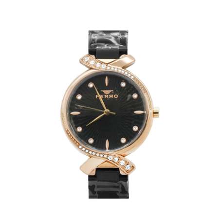 Ferro Siyah Renk Çelik Kordonlu Kadın Kol Saati TH-FL21254A-R - Tesbihane