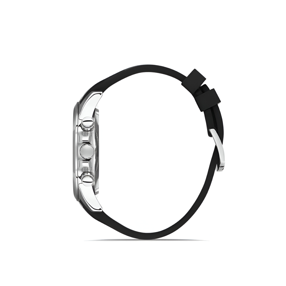 Ferro Siyah Silikon Kordon Erkek Kol Saati Tüm Fonksiyonlar Aktif 3 ATM Su Geçirmez TH-FM31380DWT-J - 3