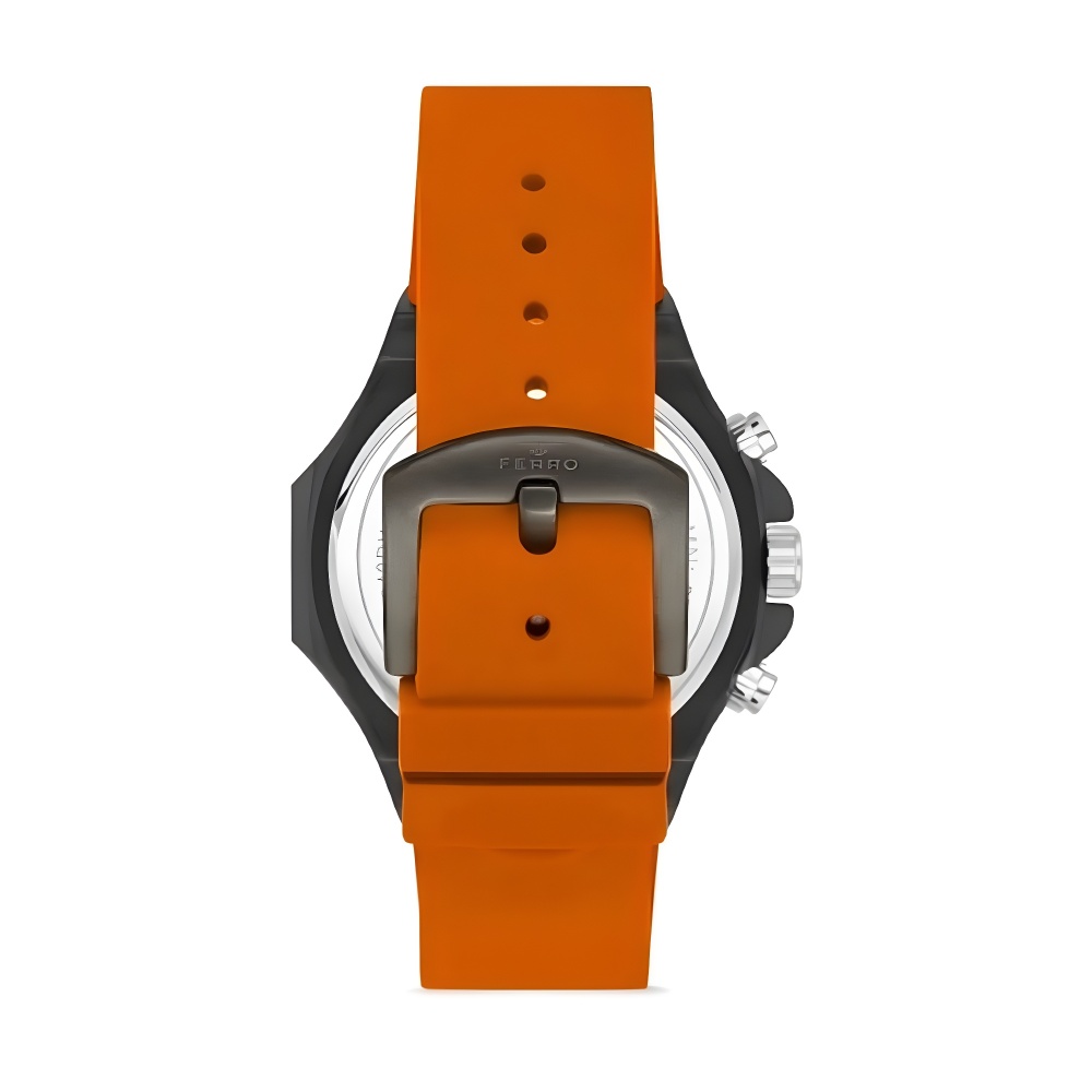 Ferro Turunucu Silikon Kordon Erkek Kol Saati Fonksiyonları Aktif 3 ATM Su Geçirmez TH-FM31348DWT-ZL - 2