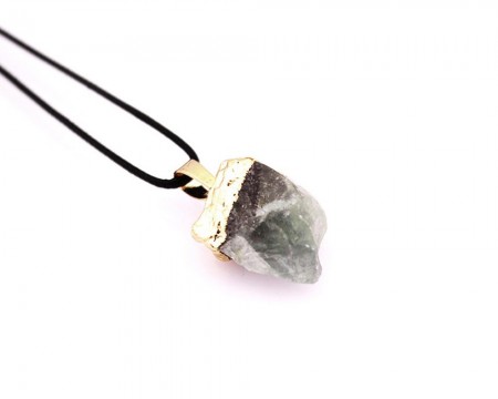 Doğal Florit Doğaltaş Kolye - Tesbihane