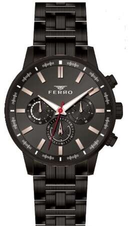 Ferro Siyah Çelik Kordon Erkek Kol Saati FM31084A-G FM31084A-G - FERRO