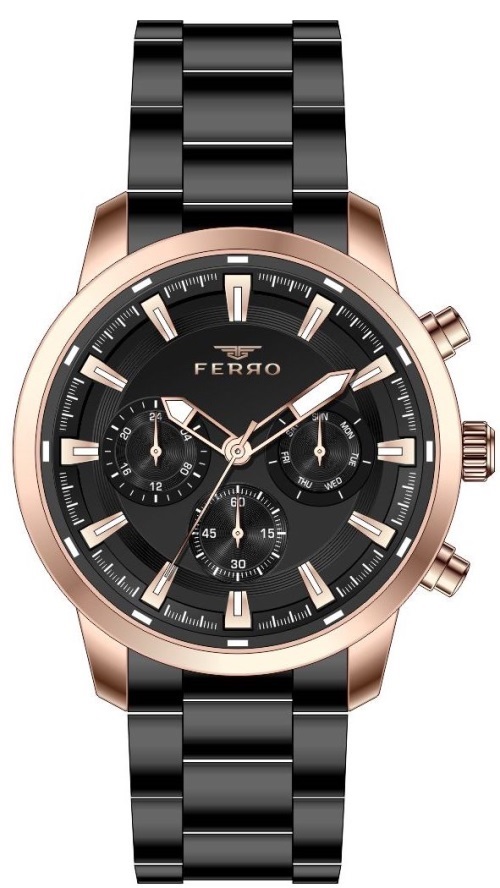 Ferro Siyah Çelik Kordon Erkek Kol Saati FM31171A-R FM31171A-R - 1