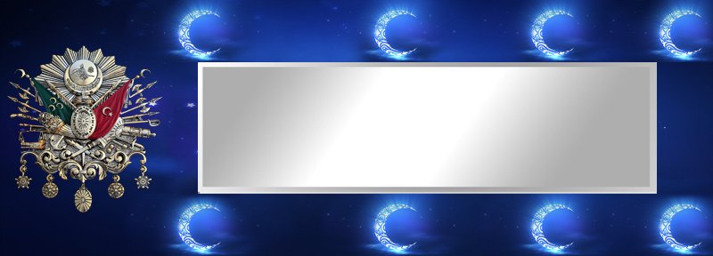 Gece Temalı Osmanlı Arma Ayna Tasarım Kanvas Tablo - 2