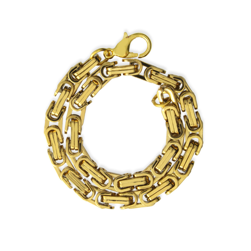 Altın Renk 917L Çelik Erkek Kral Bileklik - 2